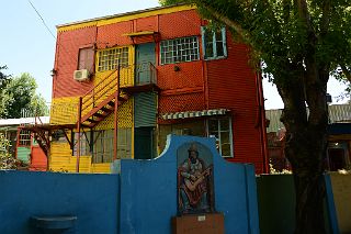 17 Relief Of Santos Vega by Luis Perlotti With Colourful House Behind Caminito La Boca Buenos Aires.jpg